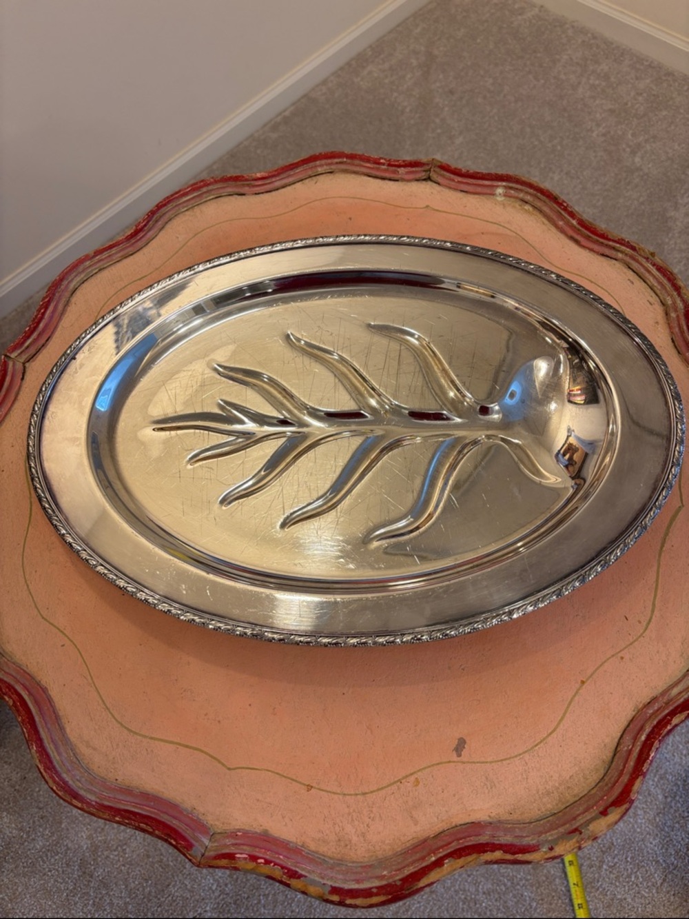 Vintage Silver-Tone Fish Serving Platter